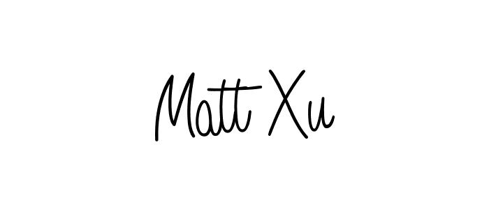 You should practise on your own different ways (Angelique-Rose-font-FFP) to write your name (Matt Xu) in signature. don't let someone else do it for you. Matt Xu signature style 5 images and pictures png