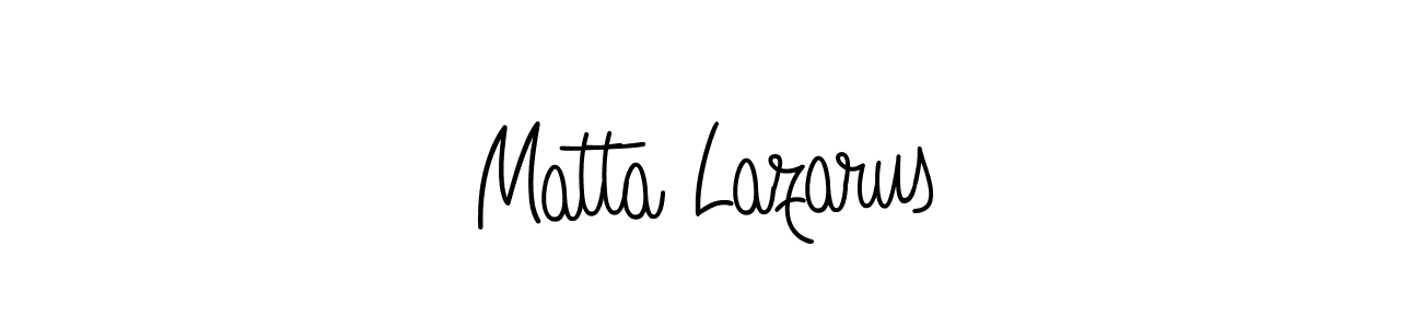 Make a short Matta Lazarus signature style. Manage your documents anywhere anytime using Angelique-Rose-font-FFP. Create and add eSignatures, submit forms, share and send files easily. Matta Lazarus signature style 5 images and pictures png