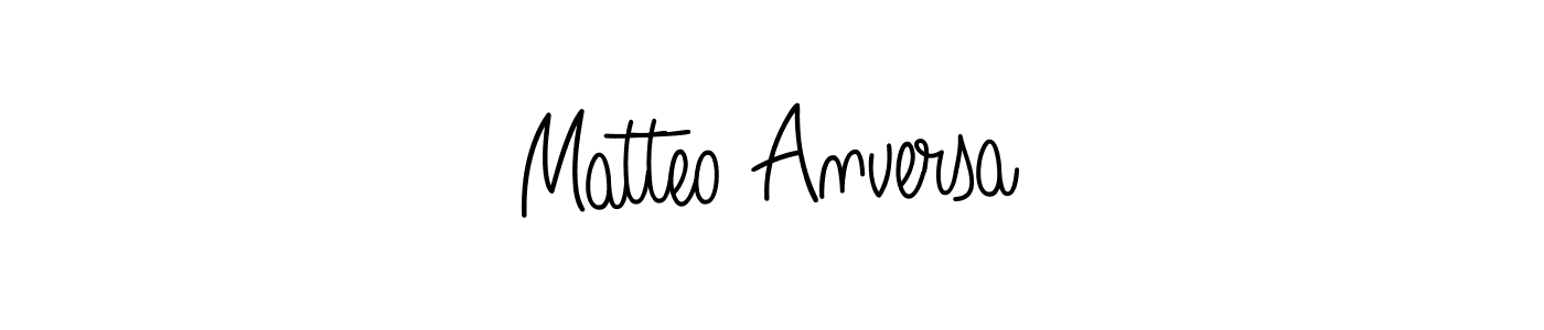 Use a signature maker to create a handwritten signature online. With this signature software, you can design (Angelique-Rose-font-FFP) your own signature for name Matteo Anversa. Matteo Anversa signature style 5 images and pictures png
