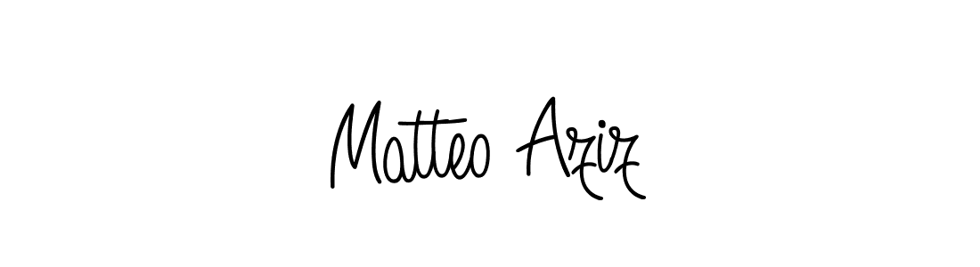 How to make Matteo Aziz name signature. Use Angelique-Rose-font-FFP style for creating short signs online. This is the latest handwritten sign. Matteo Aziz signature style 5 images and pictures png