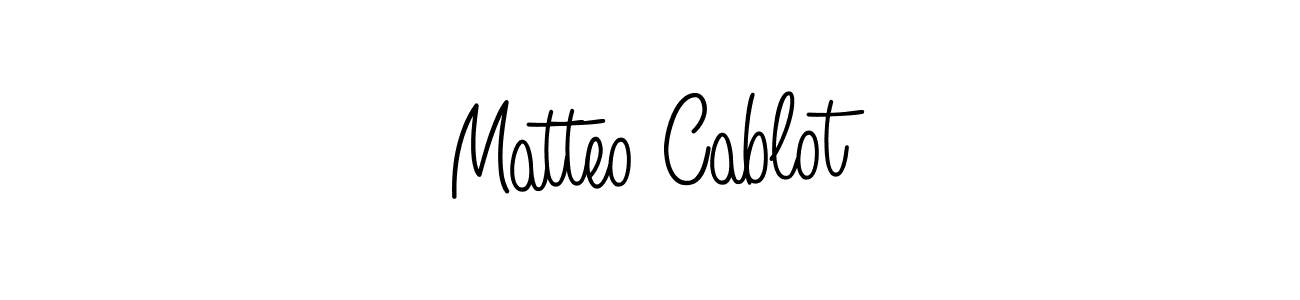 The best way (Angelique-Rose-font-FFP) to make a short signature is to pick only two or three words in your name. The name Matteo Cablot include a total of six letters. For converting this name. Matteo Cablot signature style 5 images and pictures png