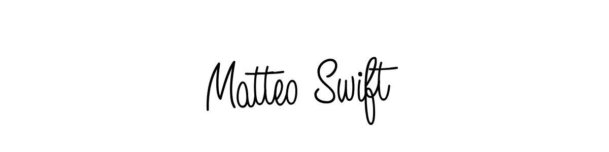 if you are searching for the best signature style for your name Matteo Swift. so please give up your signature search. here we have designed multiple signature styles  using Angelique-Rose-font-FFP. Matteo Swift signature style 5 images and pictures png