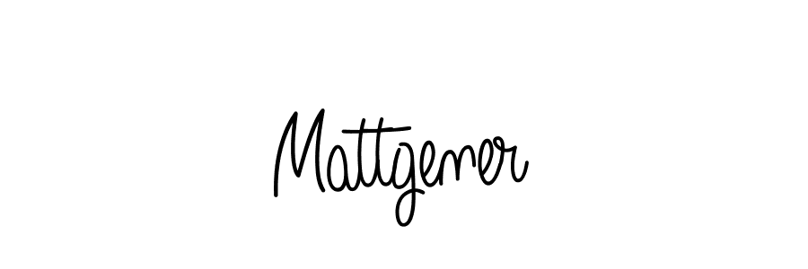 Use a signature maker to create a handwritten signature online. With this signature software, you can design (Angelique-Rose-font-FFP) your own signature for name Mattgener. Mattgener signature style 5 images and pictures png