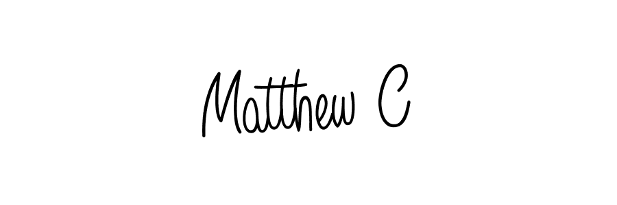 Make a beautiful signature design for name Matthew C. With this signature (Angelique-Rose-font-FFP) style, you can create a handwritten signature for free. Matthew C signature style 5 images and pictures png