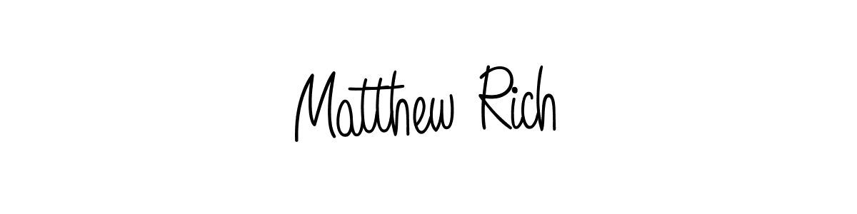 Angelique-Rose-font-FFP is a professional signature style that is perfect for those who want to add a touch of class to their signature. It is also a great choice for those who want to make their signature more unique. Get Matthew Rich name to fancy signature for free. Matthew Rich signature style 5 images and pictures png