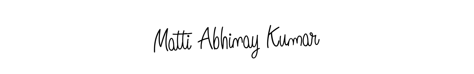 Use a signature maker to create a handwritten signature online. With this signature software, you can design (Angelique-Rose-font-FFP) your own signature for name Matti Abhinay Kumar. Matti Abhinay Kumar signature style 5 images and pictures png