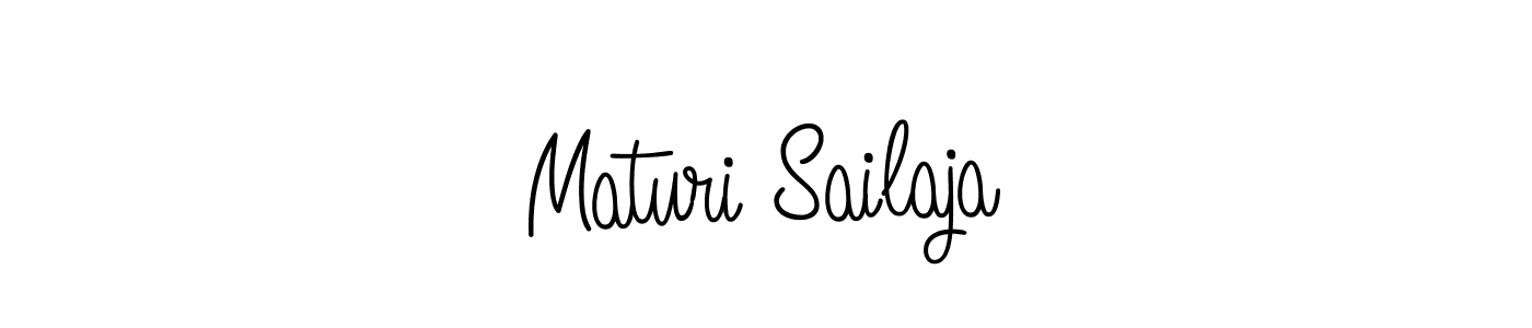 How to make Maturi Sailaja name signature. Use Angelique-Rose-font-FFP style for creating short signs online. This is the latest handwritten sign. Maturi Sailaja signature style 5 images and pictures png