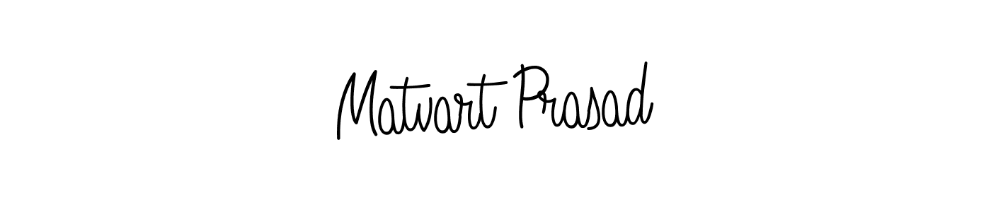 Make a beautiful signature design for name Matvart Prasad. With this signature (Angelique-Rose-font-FFP) style, you can create a handwritten signature for free. Matvart Prasad signature style 5 images and pictures png
