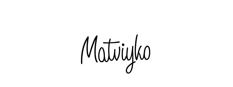 How to make Matviyko name signature. Use Angelique-Rose-font-FFP style for creating short signs online. This is the latest handwritten sign. Matviyko signature style 5 images and pictures png