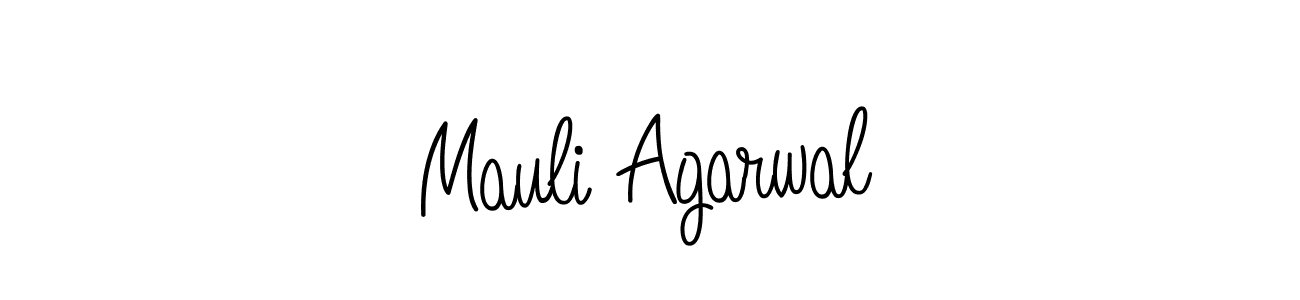 Create a beautiful signature design for name Mauli Agarwal. With this signature (Angelique-Rose-font-FFP) fonts, you can make a handwritten signature for free. Mauli Agarwal signature style 5 images and pictures png