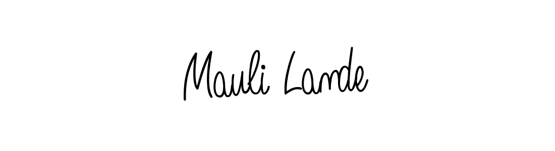 Design your own signature with our free online signature maker. With this signature software, you can create a handwritten (Angelique-Rose-font-FFP) signature for name Mauli Lande. Mauli Lande signature style 5 images and pictures png