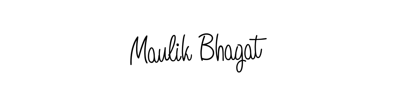 Design your own signature with our free online signature maker. With this signature software, you can create a handwritten (Angelique-Rose-font-FFP) signature for name Maulik Bhagat. Maulik Bhagat signature style 5 images and pictures png