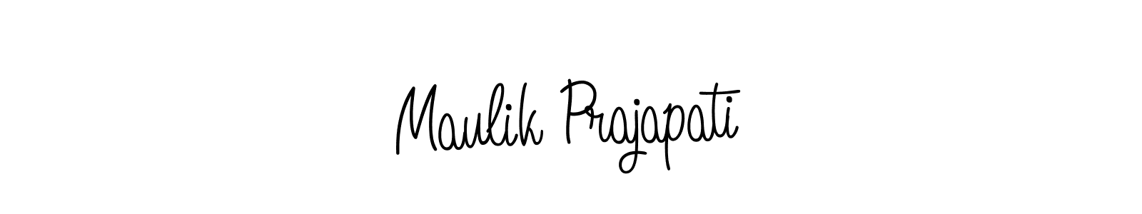 The best way (Angelique-Rose-font-FFP) to make a short signature is to pick only two or three words in your name. The name Maulik Prajapati include a total of six letters. For converting this name. Maulik Prajapati signature style 5 images and pictures png