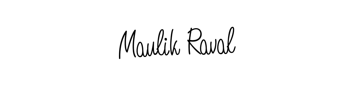 How to make Maulik Raval name signature. Use Angelique-Rose-font-FFP style for creating short signs online. This is the latest handwritten sign. Maulik Raval signature style 5 images and pictures png