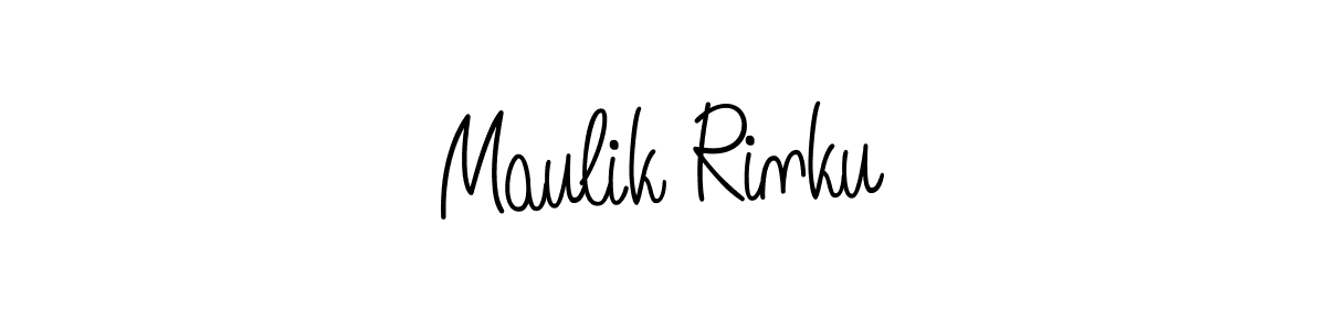 Create a beautiful signature design for name Maulik Rinku. With this signature (Angelique-Rose-font-FFP) fonts, you can make a handwritten signature for free. Maulik Rinku signature style 5 images and pictures png