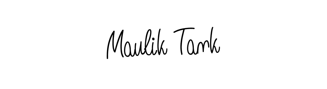 How to make Maulik Tank name signature. Use Angelique-Rose-font-FFP style for creating short signs online. This is the latest handwritten sign. Maulik Tank signature style 5 images and pictures png