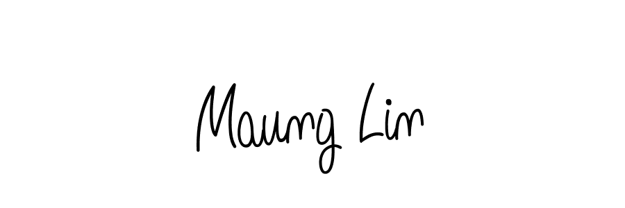Also we have Maung Lin name is the best signature style. Create professional handwritten signature collection using Angelique-Rose-font-FFP autograph style. Maung Lin signature style 5 images and pictures png