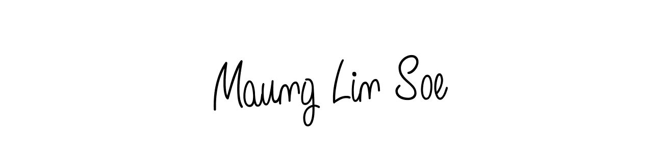 Make a beautiful signature design for name Maung Lin Soe. With this signature (Angelique-Rose-font-FFP) style, you can create a handwritten signature for free. Maung Lin Soe signature style 5 images and pictures png