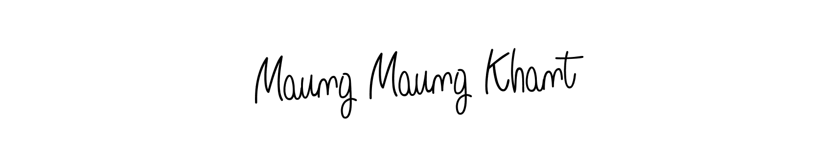 Also we have Maung Maung Khant name is the best signature style. Create professional handwritten signature collection using Angelique-Rose-font-FFP autograph style. Maung Maung Khant signature style 5 images and pictures png