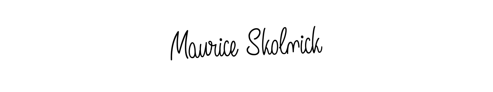 Create a beautiful signature design for name Maurice Skolnick. With this signature (Angelique-Rose-font-FFP) fonts, you can make a handwritten signature for free. Maurice Skolnick signature style 5 images and pictures png
