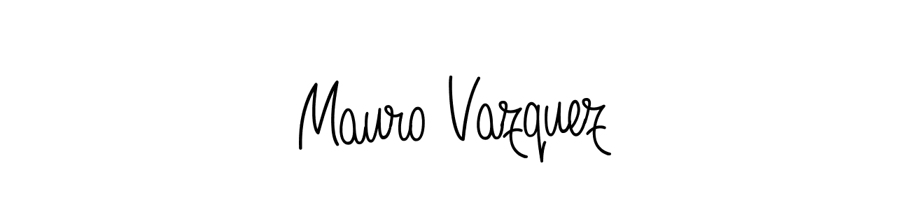 Create a beautiful signature design for name Mauro Vazquez. With this signature (Angelique-Rose-font-FFP) fonts, you can make a handwritten signature for free. Mauro Vazquez signature style 5 images and pictures png