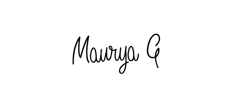 It looks lik you need a new signature style for name Maurya G. Design unique handwritten (Angelique-Rose-font-FFP) signature with our free signature maker in just a few clicks. Maurya G signature style 5 images and pictures png