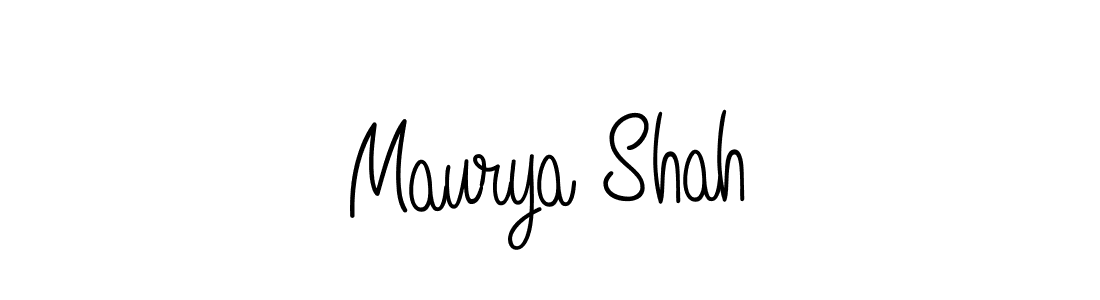 Maurya Shah stylish signature style. Best Handwritten Sign (Angelique-Rose-font-FFP) for my name. Handwritten Signature Collection Ideas for my name Maurya Shah. Maurya Shah signature style 5 images and pictures png