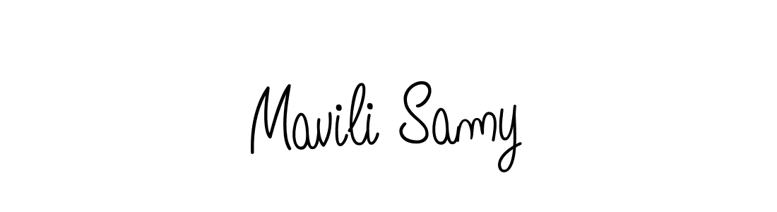 You should practise on your own different ways (Angelique-Rose-font-FFP) to write your name (Mavili Samy) in signature. don't let someone else do it for you. Mavili Samy signature style 5 images and pictures png