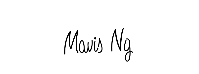 How to make Mavis Ng name signature. Use Angelique-Rose-font-FFP style for creating short signs online. This is the latest handwritten sign. Mavis Ng signature style 5 images and pictures png