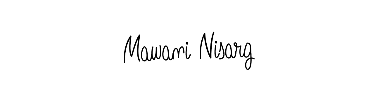 How to make Mawani Nisarg signature? Angelique-Rose-font-FFP is a professional autograph style. Create handwritten signature for Mawani Nisarg name. Mawani Nisarg signature style 5 images and pictures png