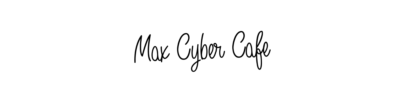 Use a signature maker to create a handwritten signature online. With this signature software, you can design (Angelique-Rose-font-FFP) your own signature for name Max Cyber Cafe. Max Cyber Cafe signature style 5 images and pictures png