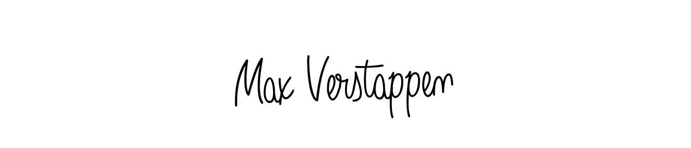 You should practise on your own different ways (Angelique-Rose-font-FFP) to write your name (Max Verstappen) in signature. don't let someone else do it for you. Max Verstappen signature style 5 images and pictures png