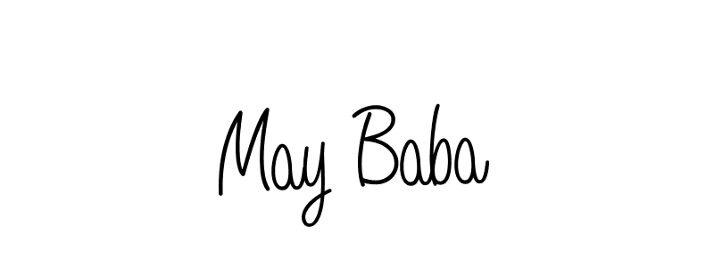 Make a beautiful signature design for name May Baba. With this signature (Angelique-Rose-font-FFP) style, you can create a handwritten signature for free. May Baba signature style 5 images and pictures png