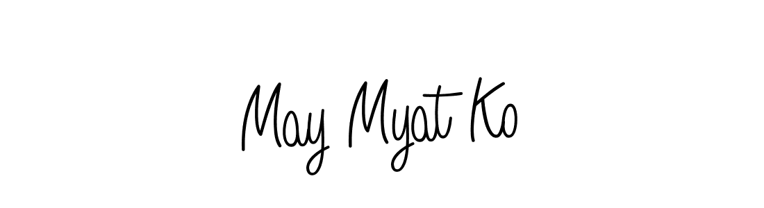 May Myat Ko stylish signature style. Best Handwritten Sign (Angelique-Rose-font-FFP) for my name. Handwritten Signature Collection Ideas for my name May Myat Ko. May Myat Ko signature style 5 images and pictures png