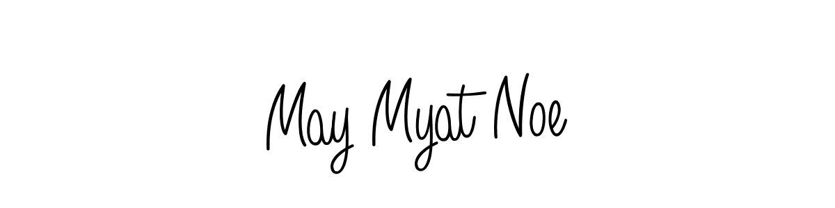 Use a signature maker to create a handwritten signature online. With this signature software, you can design (Angelique-Rose-font-FFP) your own signature for name May Myat Noe. May Myat Noe signature style 5 images and pictures png