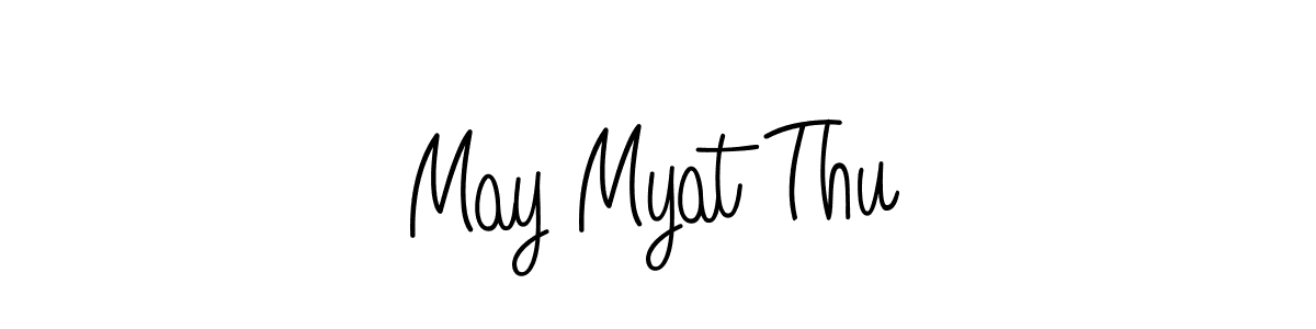 How to make May Myat Thu name signature. Use Angelique-Rose-font-FFP style for creating short signs online. This is the latest handwritten sign. May Myat Thu signature style 5 images and pictures png