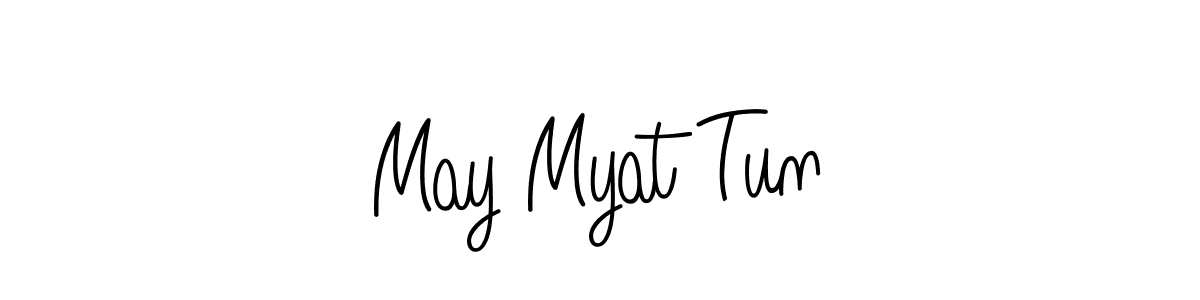 Design your own signature with our free online signature maker. With this signature software, you can create a handwritten (Angelique-Rose-font-FFP) signature for name May Myat Tun. May Myat Tun signature style 5 images and pictures png