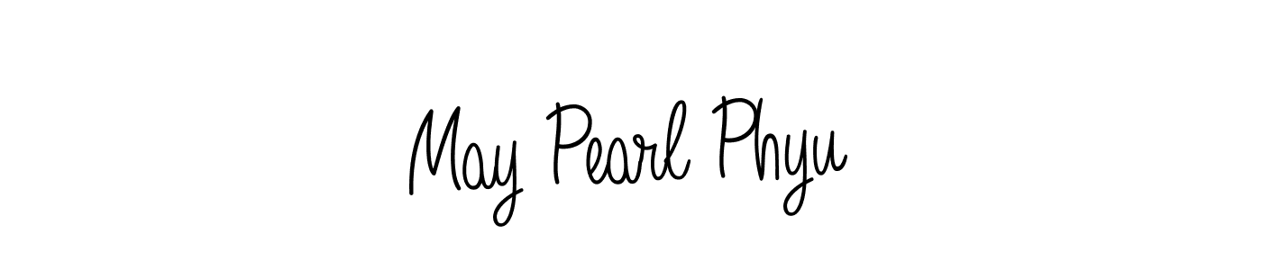 The best way (Angelique-Rose-font-FFP) to make a short signature is to pick only two or three words in your name. The name May Pearl Phyu include a total of six letters. For converting this name. May Pearl Phyu signature style 5 images and pictures png