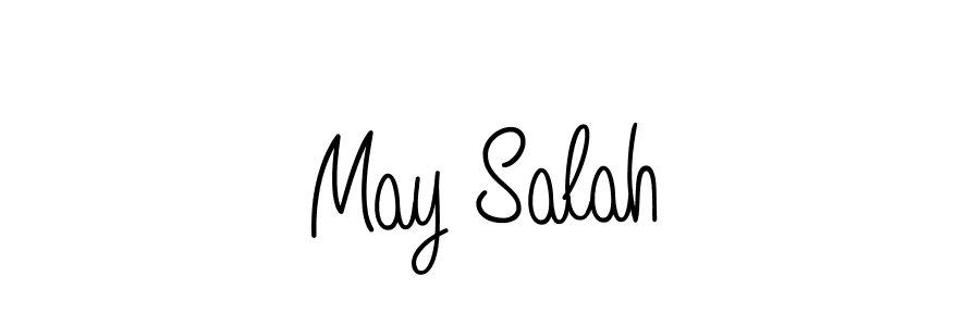 How to make May Salah name signature. Use Angelique-Rose-font-FFP style for creating short signs online. This is the latest handwritten sign. May Salah signature style 5 images and pictures png