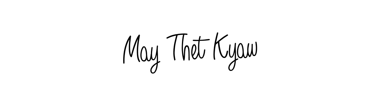 Design your own signature with our free online signature maker. With this signature software, you can create a handwritten (Angelique-Rose-font-FFP) signature for name May Thet Kyaw. May Thet Kyaw signature style 5 images and pictures png