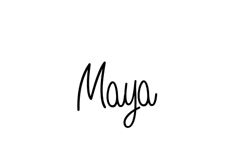 How to make Maya  signature? Angelique-Rose-font-FFP is a professional autograph style. Create handwritten signature for Maya  name. Maya  signature style 5 images and pictures png