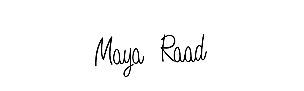 Make a beautiful signature design for name Maya  Raad. With this signature (Angelique-Rose-font-FFP) style, you can create a handwritten signature for free. Maya  Raad signature style 5 images and pictures png