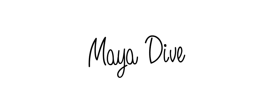 You should practise on your own different ways (Angelique-Rose-font-FFP) to write your name (Maya Dive) in signature. don't let someone else do it for you. Maya Dive signature style 5 images and pictures png