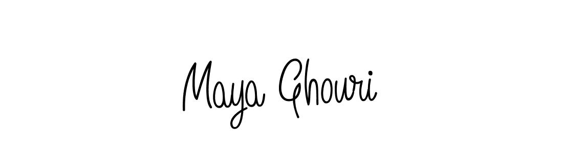 Maya Ghouri stylish signature style. Best Handwritten Sign (Angelique-Rose-font-FFP) for my name. Handwritten Signature Collection Ideas for my name Maya Ghouri. Maya Ghouri signature style 5 images and pictures png