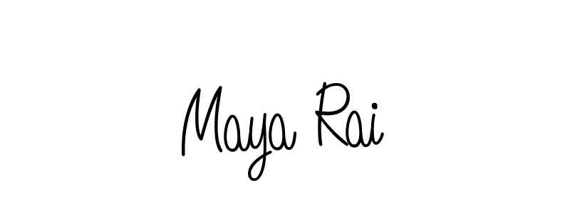 Design your own signature with our free online signature maker. With this signature software, you can create a handwritten (Angelique-Rose-font-FFP) signature for name Maya Rai. Maya Rai signature style 5 images and pictures png