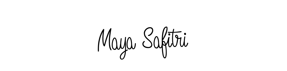 Maya Safitri stylish signature style. Best Handwritten Sign (Angelique-Rose-font-FFP) for my name. Handwritten Signature Collection Ideas for my name Maya Safitri. Maya Safitri signature style 5 images and pictures png