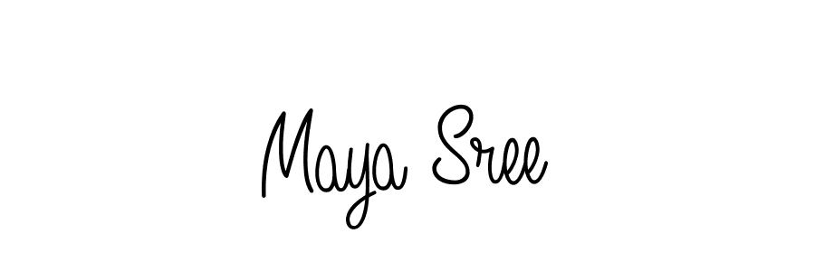 The best way (Angelique-Rose-font-FFP) to make a short signature is to pick only two or three words in your name. The name Maya Sree include a total of six letters. For converting this name. Maya Sree signature style 5 images and pictures png