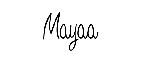 A dynamic signature style for Mayaa using Angelique-Rose-font-FFP script. Designed to look authentic, handwritten, and professional. Mayaa signature style 5 images and pictures png