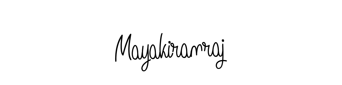 Use a signature maker to create a handwritten signature online. With this signature software, you can design (Angelique-Rose-font-FFP) your own signature for name Mayakiranraj. Mayakiranraj signature style 5 images and pictures png