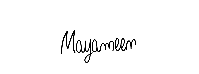 if you are searching for the best signature style for your name Mayameen. so please give up your signature search. here we have designed multiple signature styles  using Angelique-Rose-font-FFP. Mayameen signature style 5 images and pictures png